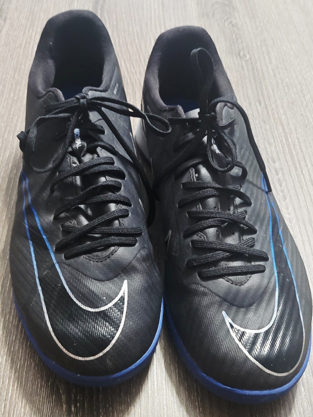 Mens Nike Mercurial Vapor 15 Academy Soccer Turfs black/royal blue size 9